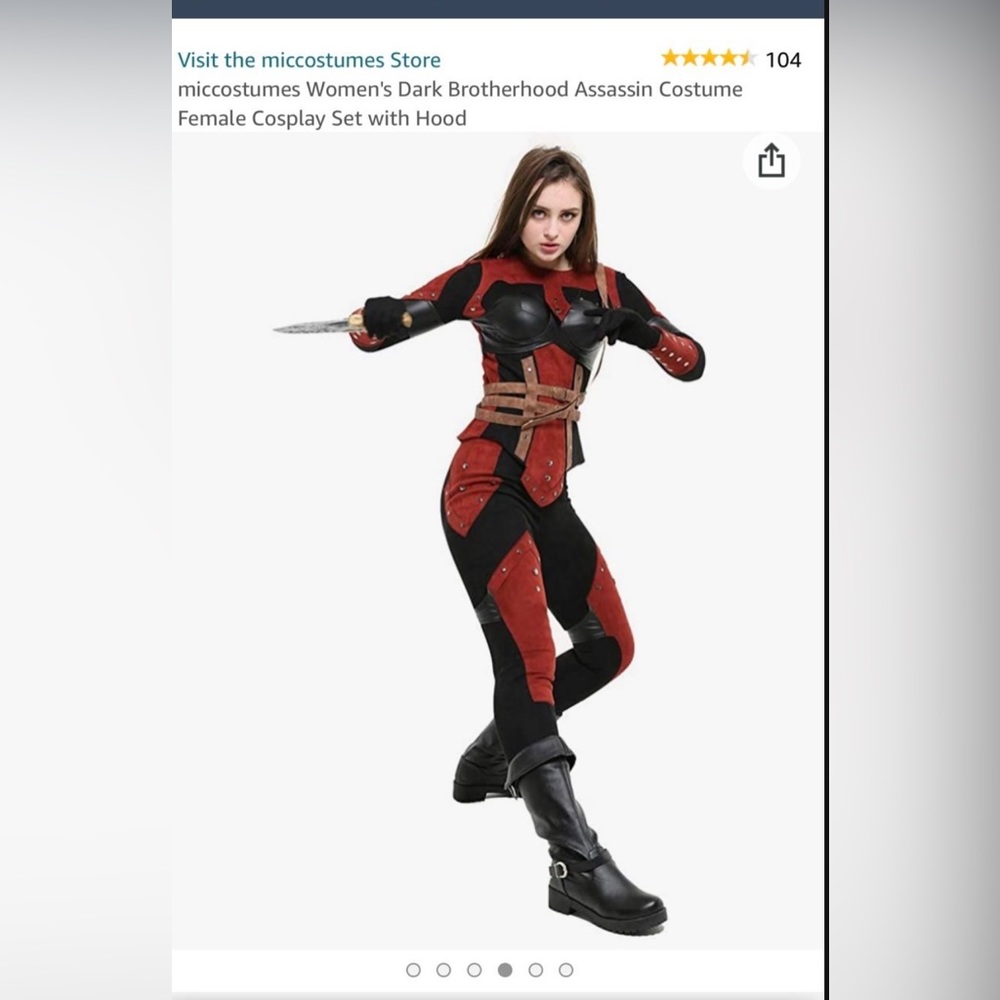 Women's Dark Brotherhood Assassin Costume Female Cosplay Set with Hood